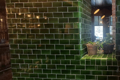 6"x3" mixed shades of olive field tiles