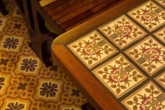 Printed and tinted tabletop tiles