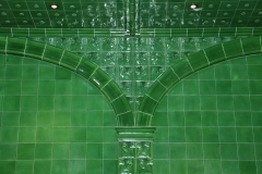 Arch tiles  in a resedential swimming pool based on Victoria Baths in Manchester