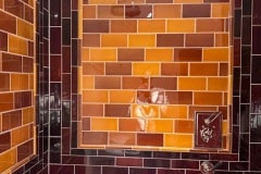 Victorian wall tile panelling for shower