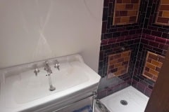 Victorian wall tile panelling for shower