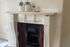 Dark Burgundy fireplace tiles