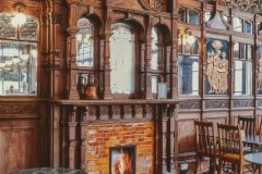 Mixed shades of golden brown fireplace and hearth tiles (4X2" size)