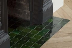 Mixed shades of olive 3X3" hearth tiles