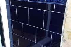 Porch 8 design in deep blue with tulip border and dado