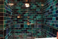 Walk in shower in Debenham blend using various tile sizes