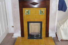 William De Morgan BBB tiles in yellow