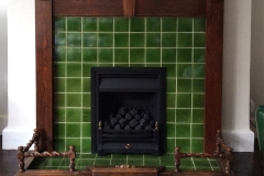 4"x4" olive tiles for fireplace and hearth