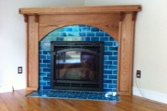 6"x3" marine brick fireplace and hearth tiles