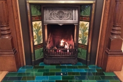 Debenham green blend fireplace floor heath tiles