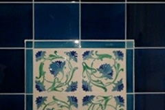 Marine tiles with tube lined central panel