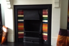 Bespoke fireplace surround using different colours