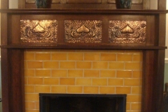 Honey fireplace surround tiles