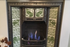 William De Morgan decorative tiles for fireplace surround