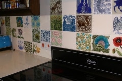 Bespoke mixture of decorative ceramic wall tiles