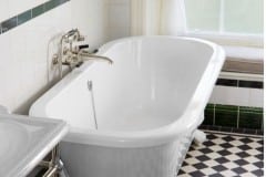 6X6" craquelle engobe tiles, with dark olive detail
