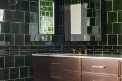 Dark olive bathroom tiles