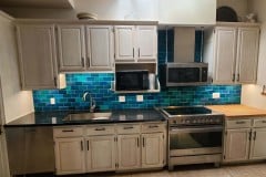 Debenham blue blend tiles for kitchen