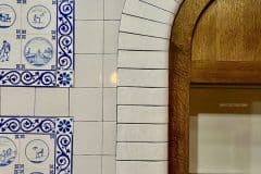 Delft tiles and arch