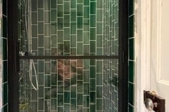 Emerald tiles set soldier style