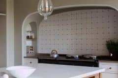 Tin white 5"x5" tiles with stud corners