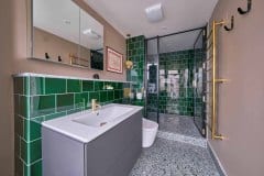 Spinnaker green 6x6" bathroom tiles
