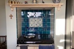 Debenham blue blend with tube lined central feature panel