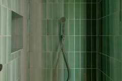 Graduated shades of olive - bespoke. Designed by Waldo Studio