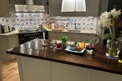 Mixed Delft victorian reproduction tiles with common corner motifs