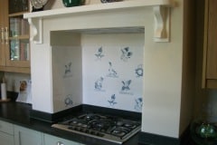 Philip Webb birds in blue with tin white 6"x6" tiles