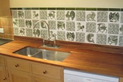 William De Morgan animals in green for kitchen