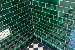 Emerald entrance tiles 6"X3" with skirting and tulip border