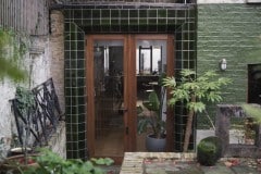 External curved olive tiles
