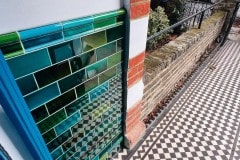 Debenham Green Blend Porch Tiles with skirting and dado