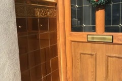 Porch using Honey 6"x6" tiles with skirting, tulip border and dado
