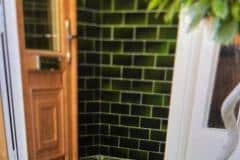 Mixed shades of olive porch design