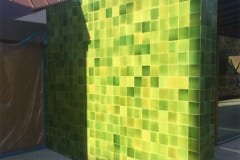 Bespoke green blend for an external art gallery wall