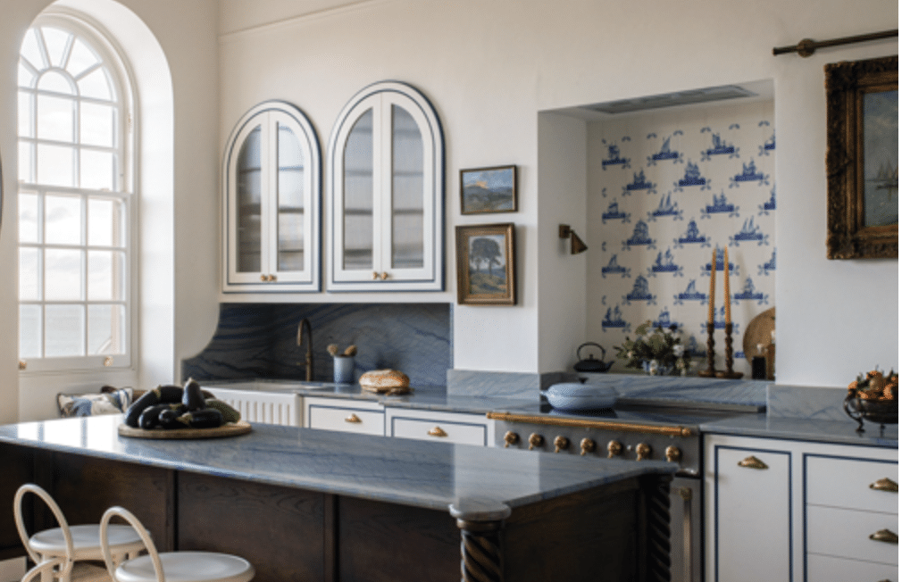 Hand-painted Delft tiles in a characterful interior